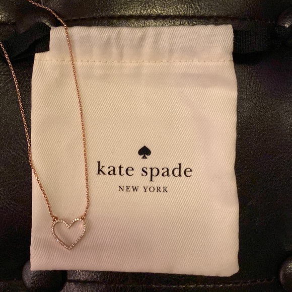 kate spade Jewelry - Kate Spade Heart Necklace, Rose Gold